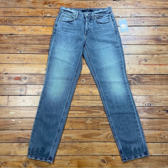 NWT Joe’s The Smith highrise straight ankle jeans grey faded black button fly 24 - Picture 16 of 16